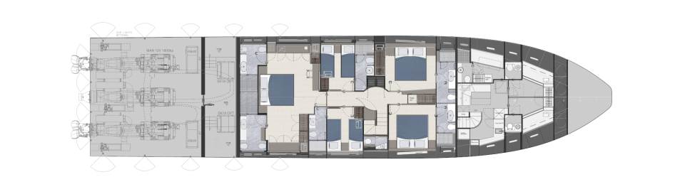 planos - PERSHING YACHTS - GTX116